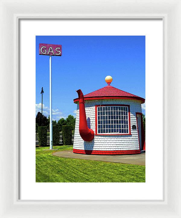Historic Teapot Dome Service Station - Framed Print - Fry1Productions