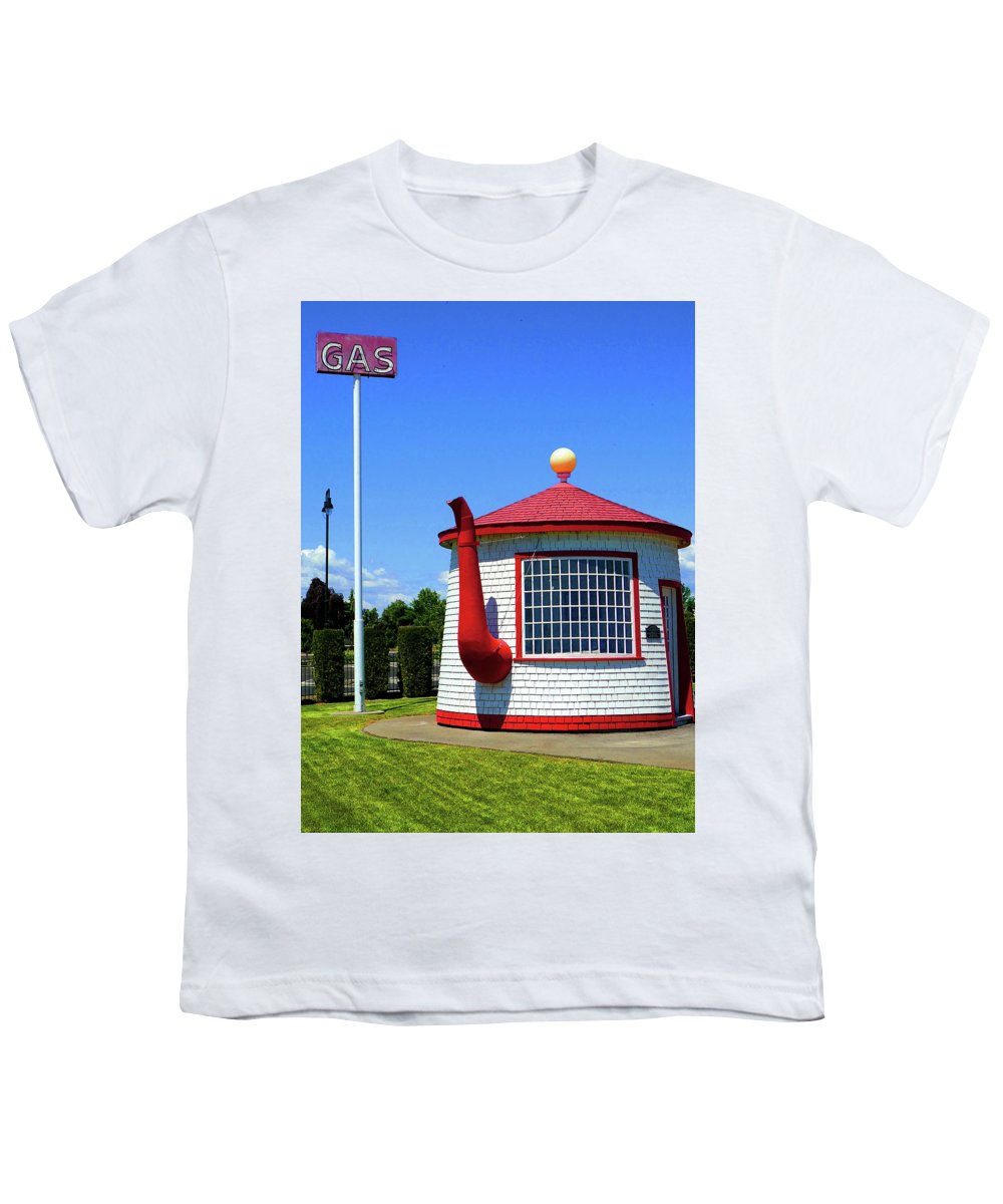 Historic Teapot Dome Service Station - Youth T-Shirt - Fry1Productions