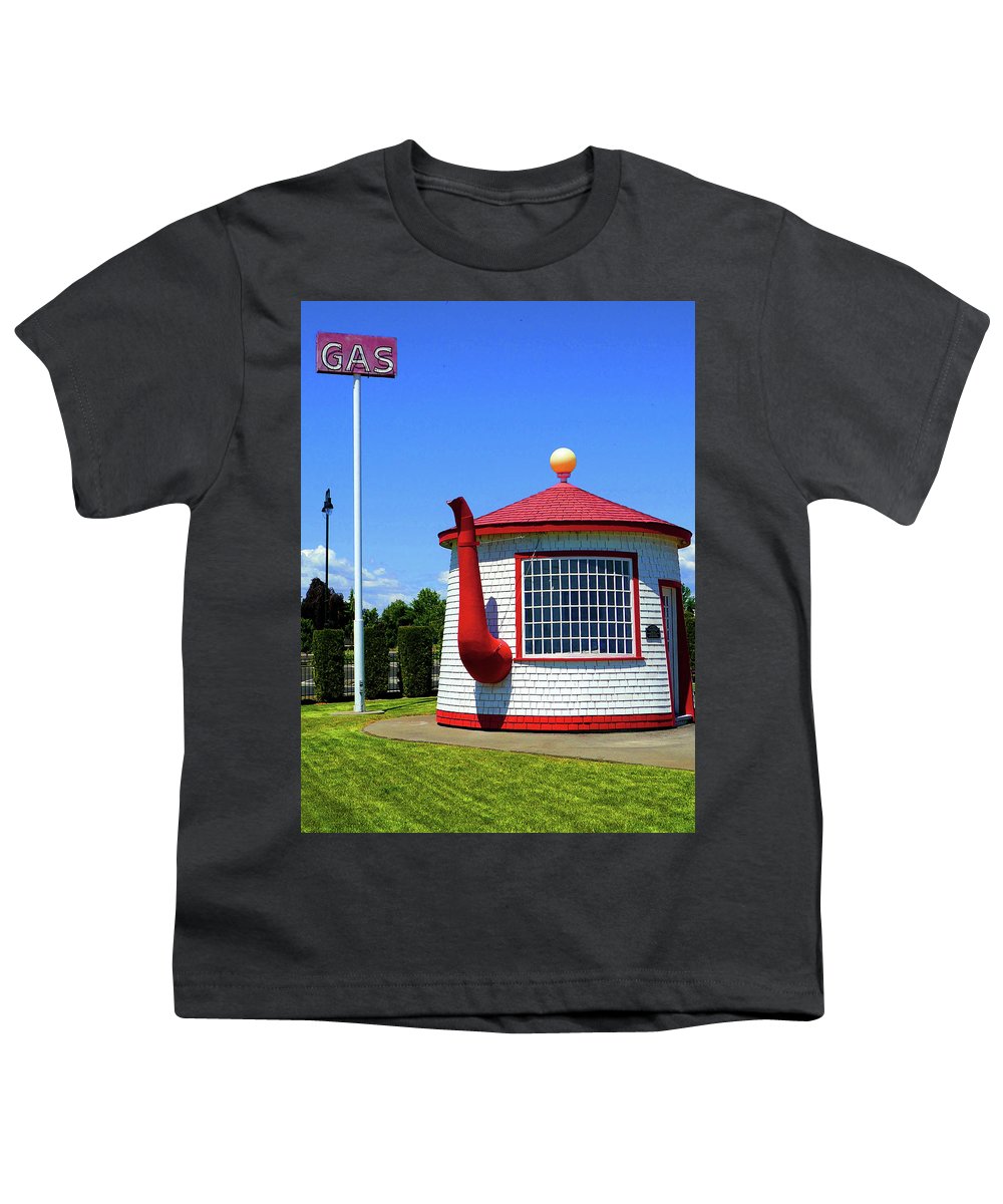 Historic Teapot Dome Service Station - Youth T-Shirt - Fry1Productions