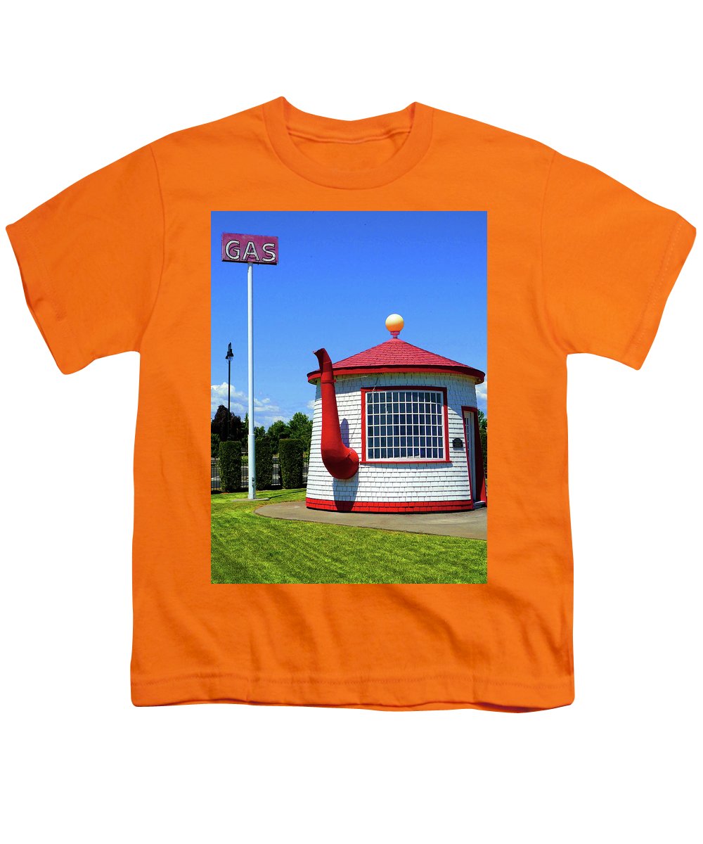 Historic Teapot Dome Service Station - Youth T-Shirt - Fry1Productions