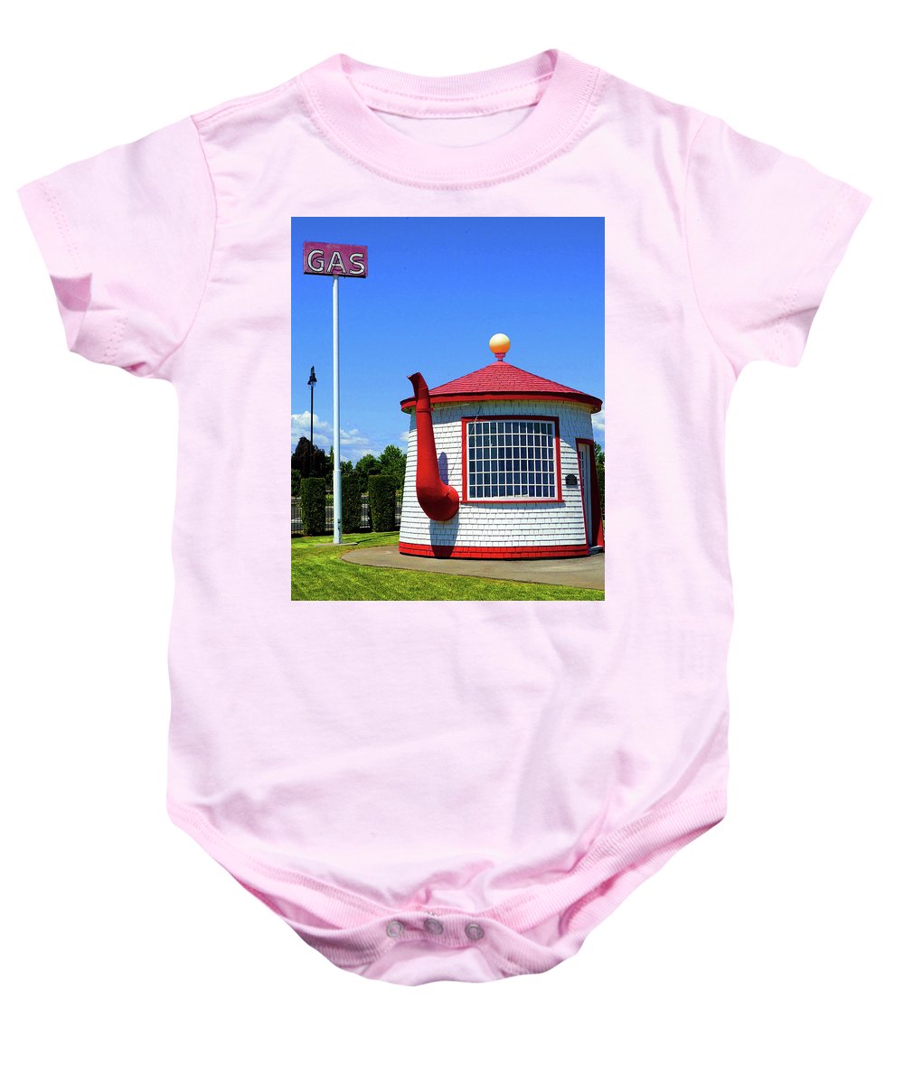 Historic Teapot Dome Service Station - Baby Onesie - Fry1Productions