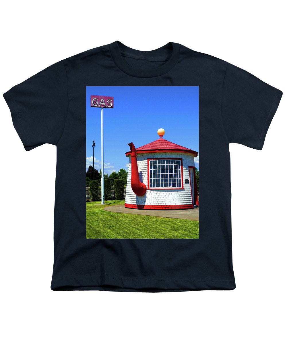 Historic Teapot Dome Service Station - Youth T-Shirt - Fry1Productions