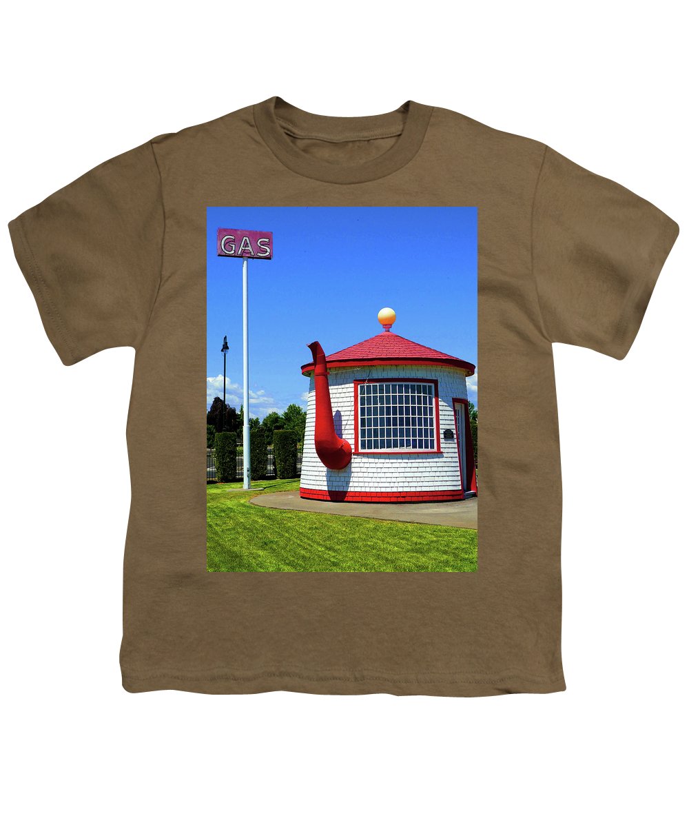 Historic Teapot Dome Service Station - Youth T-Shirt - Fry1Productions