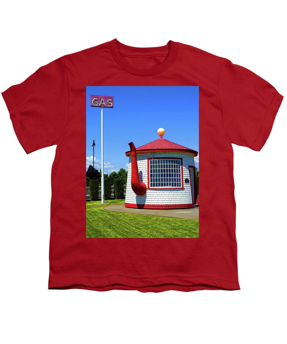 Historic Teapot Dome Service Station - Youth T-Shirt - Fry1Productions