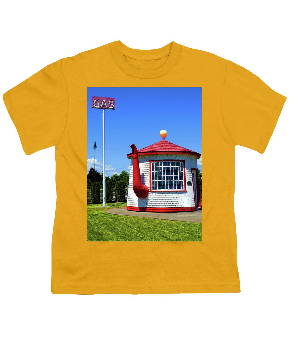 Historic Teapot Dome Service Station - Youth T-Shirt - Fry1Productions