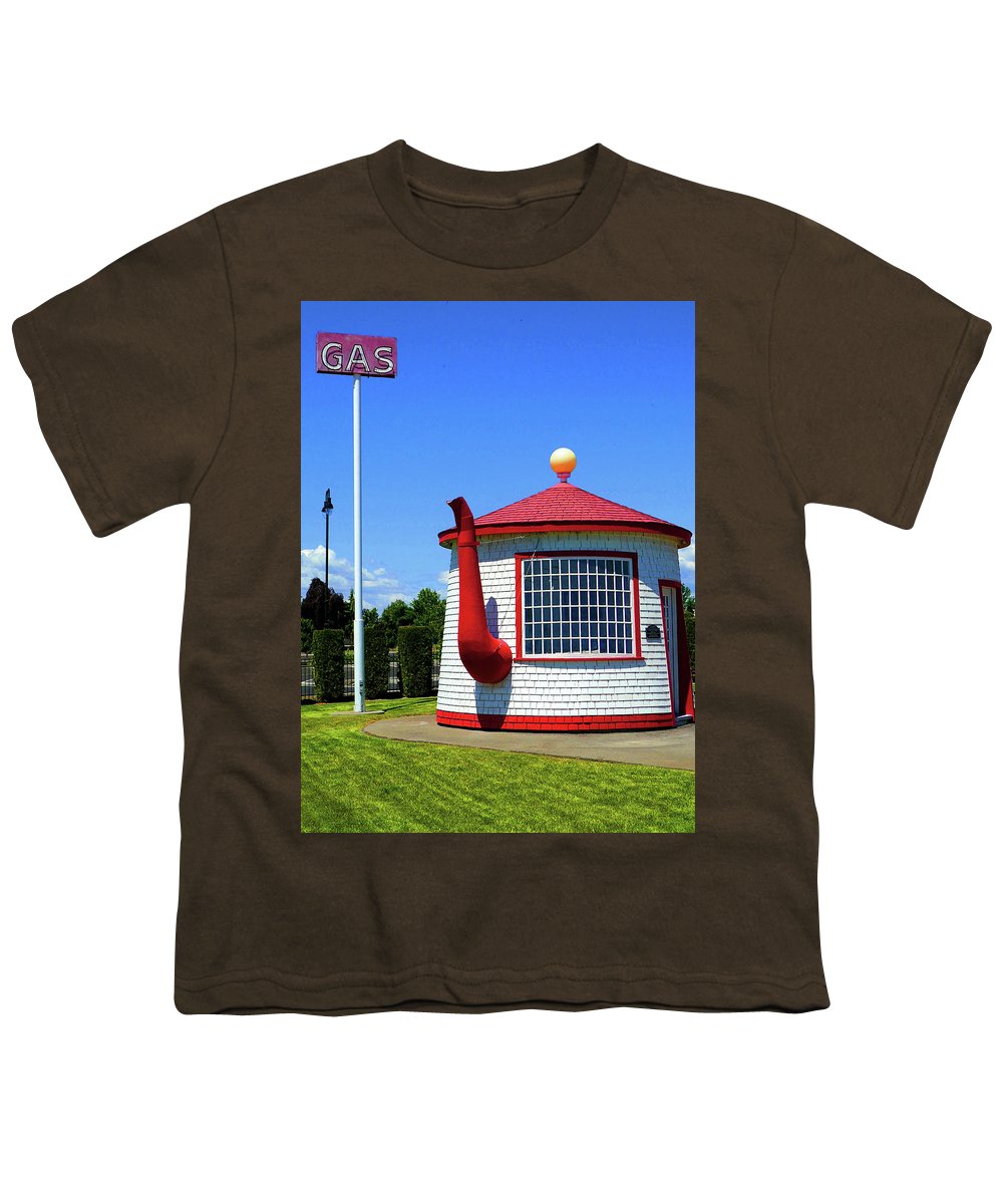 Historic Teapot Dome Service Station - Youth T-Shirt - Fry1Productions