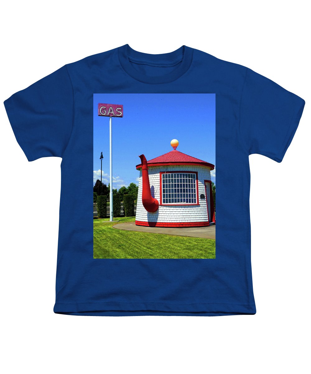 Historic Teapot Dome Service Station - Youth T-Shirt - Fry1Productions