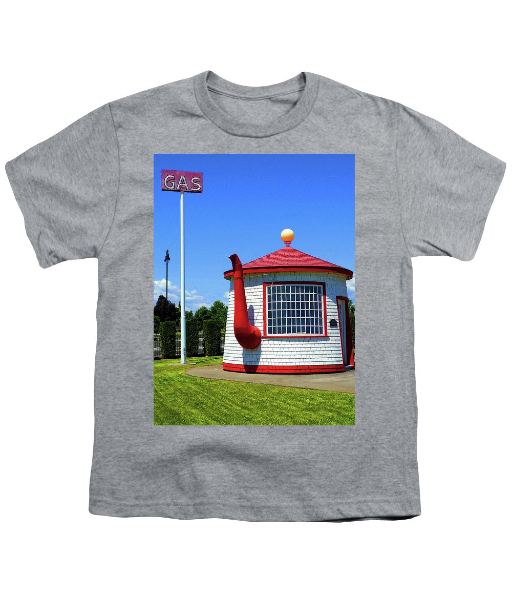 Historic Teapot Dome Service Station - Youth T-Shirt - Fry1Productions