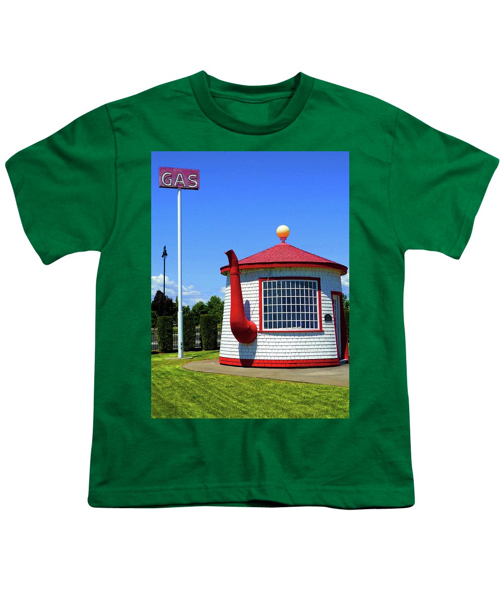 Historic Teapot Dome Service Station - Youth T-Shirt - Fry1Productions