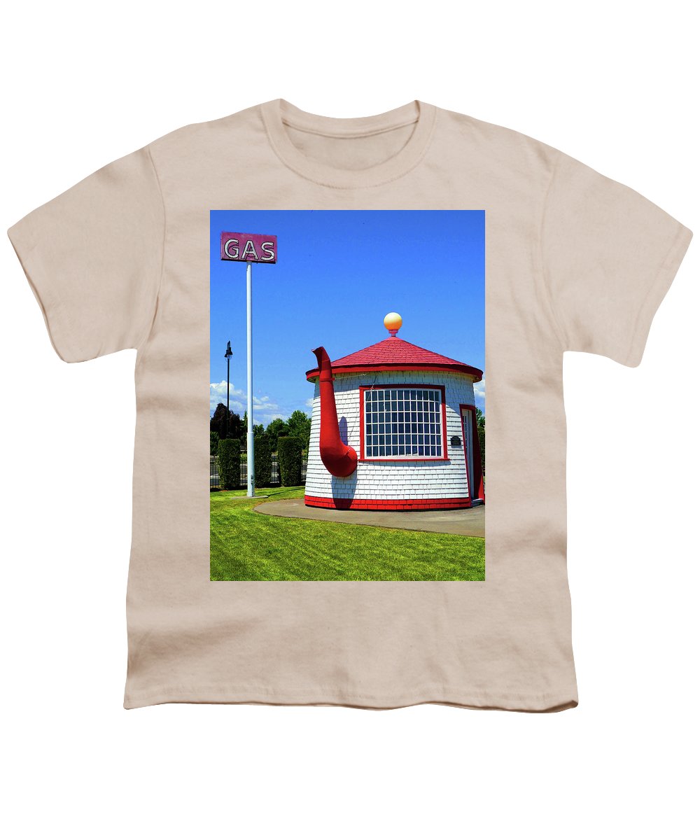 Historic Teapot Dome Service Station - Youth T-Shirt - Fry1Productions