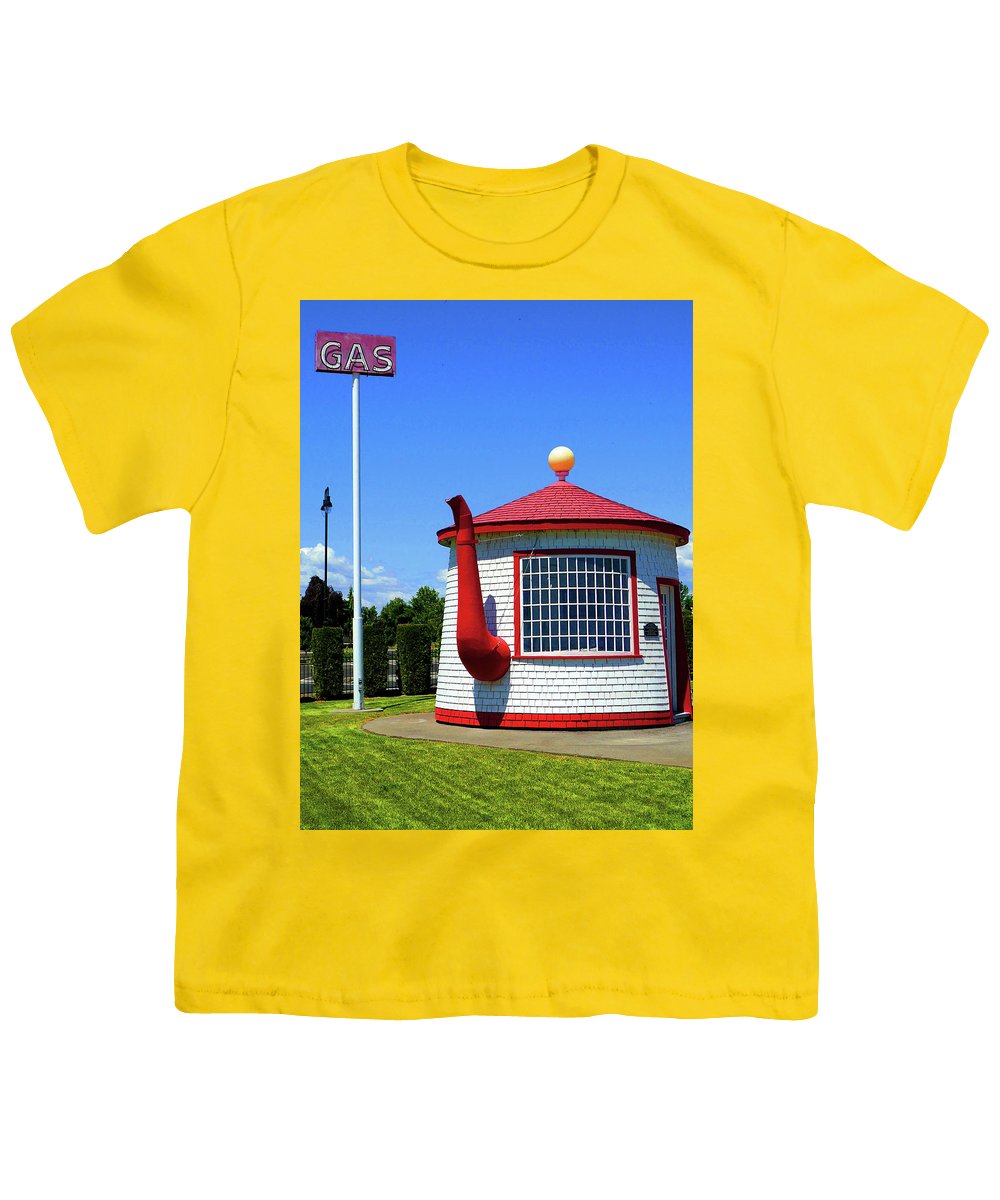 Historic Teapot Dome Service Station - Youth T-Shirt - Fry1Productions