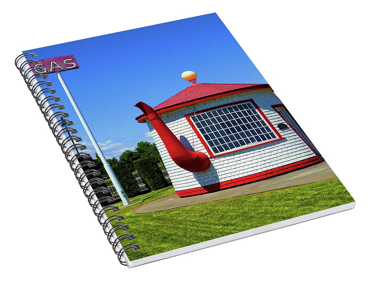 Historic Teapot Dome Service Station - Spiral Notebook - Fry1Productions