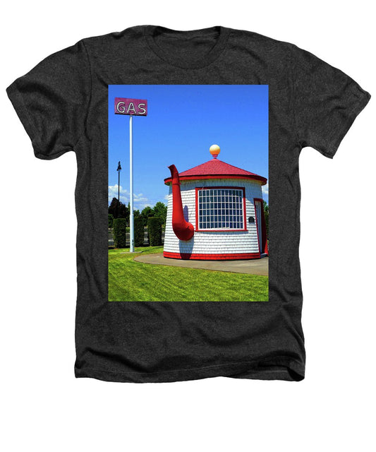 Historic Teapot Dome Service Station - Heathers T-Shirt - Fry1Productions