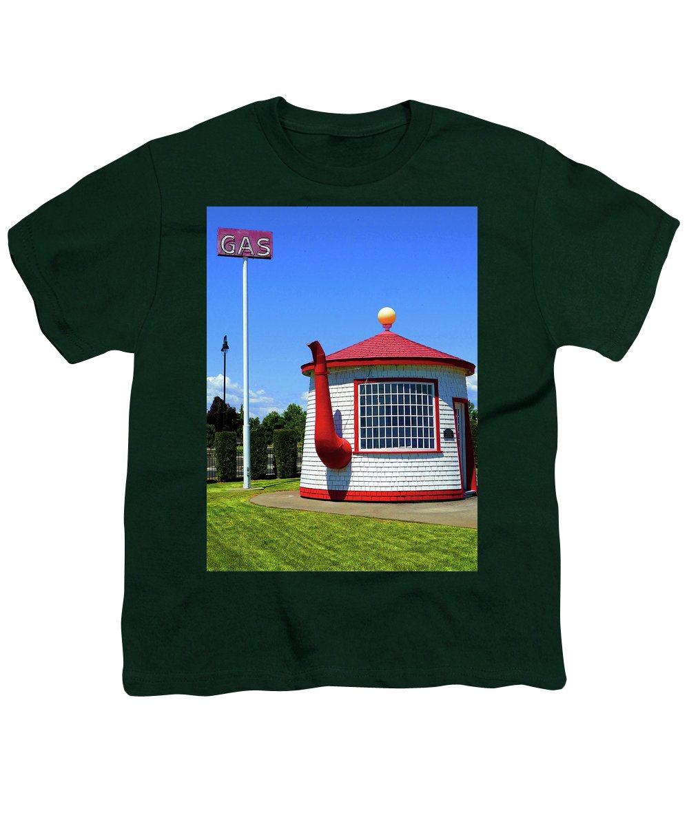 Historic Teapot Dome Service Station - Youth T-Shirt - Fry1Productions