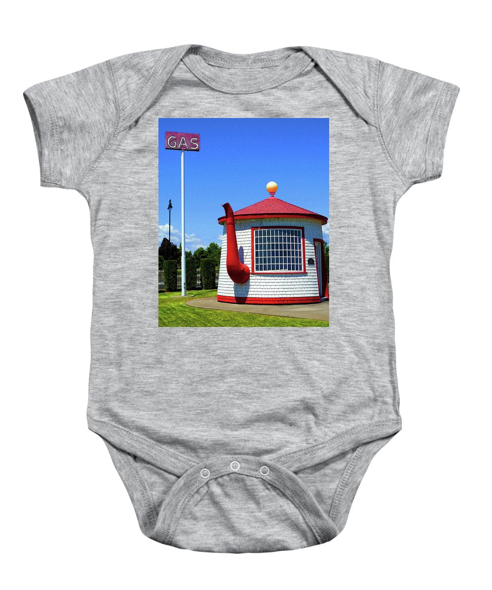 Historic Teapot Dome Service Station - Baby Onesie - Fry1Productions