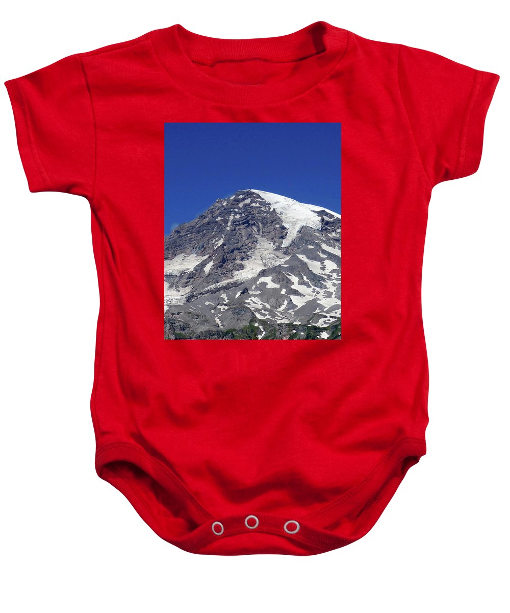 "Majestic Mt. Rainier" - Baby Onesie - Fry1Productions