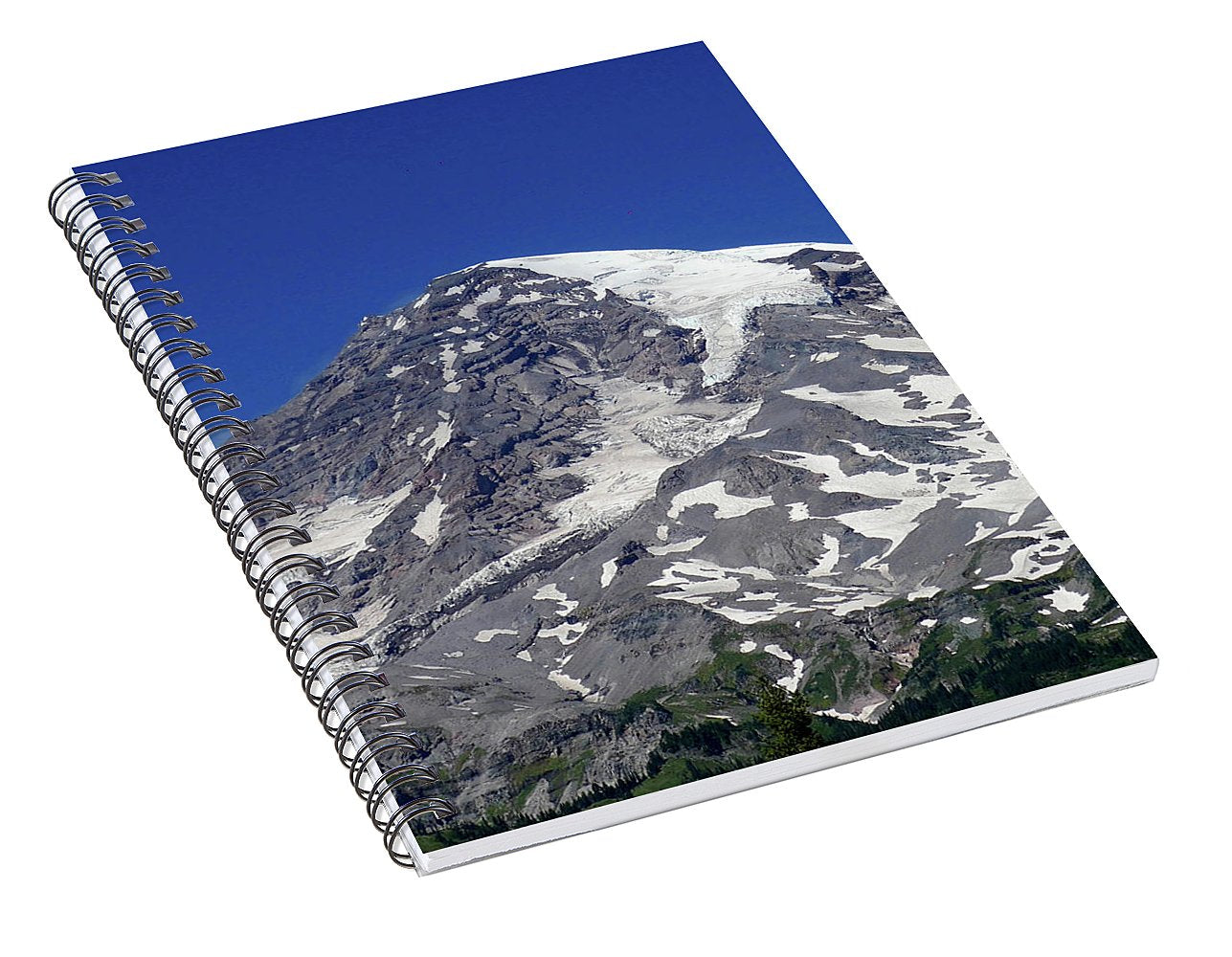 Majestic Mt. Rainier - Spiral Notebook - Fry1Productions