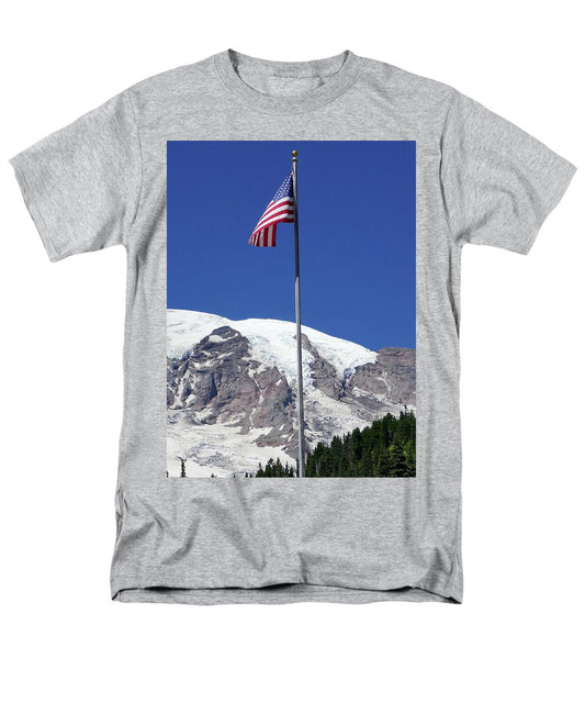 Patriotic Rainier - Men's T-Shirt  (Regular Fit) - Fry1Productions