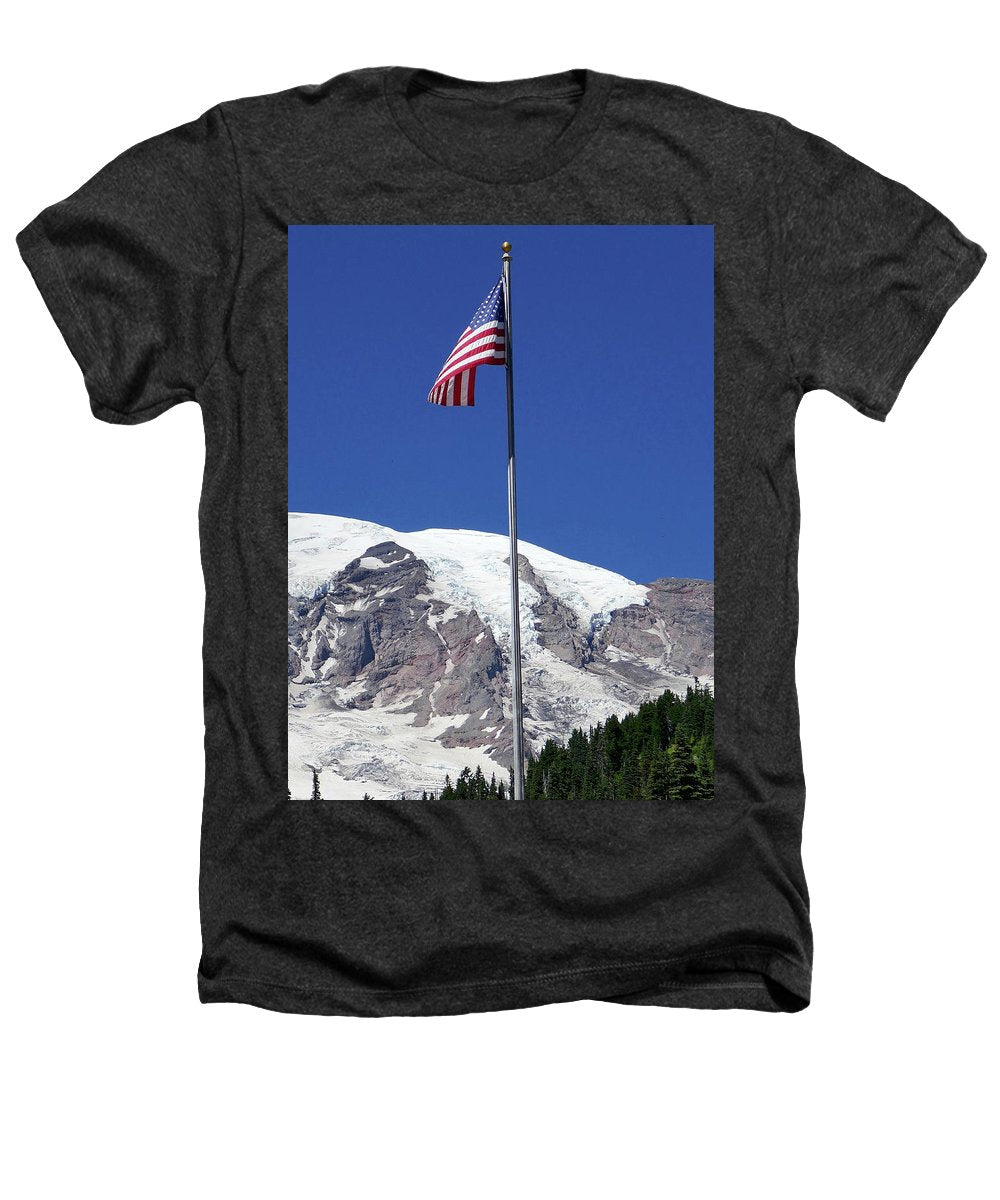 Patriotic Rainier - Heathers T-Shirt - Fry1Productions
