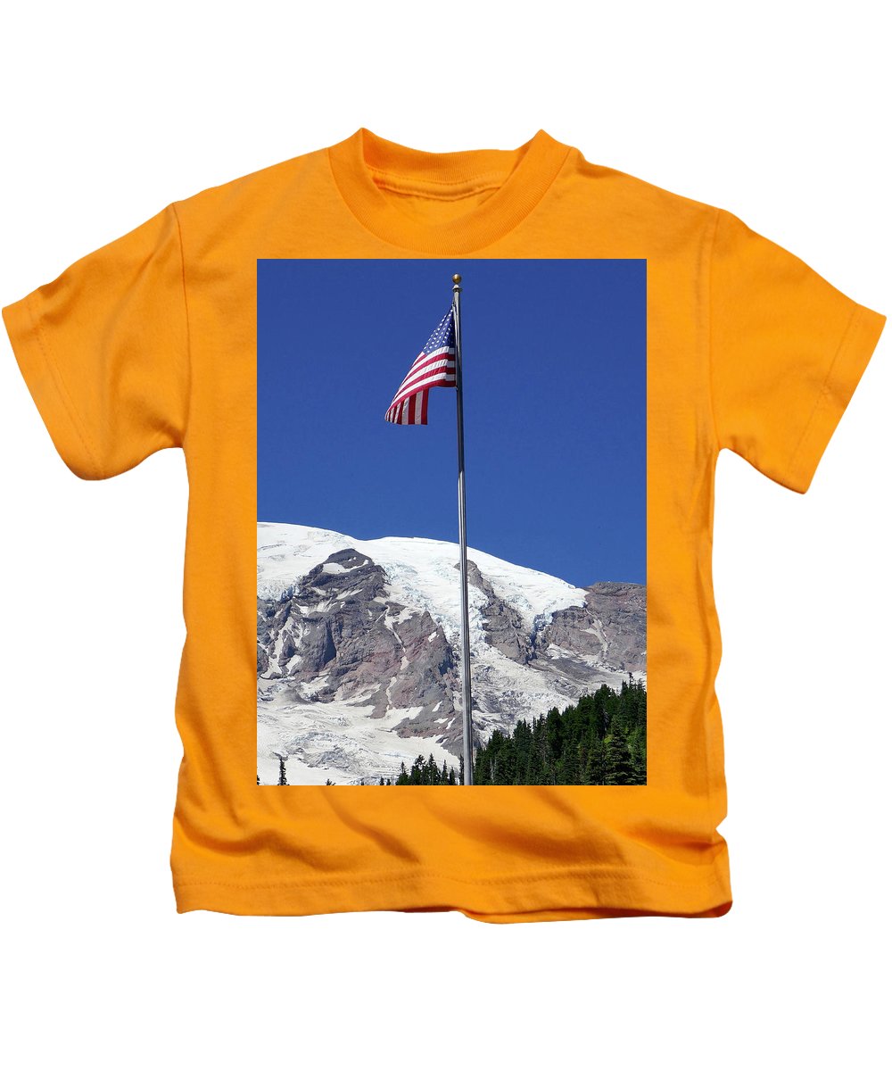 "Patriotic Rainier" - Kids T-Shirt - Fry1Productions