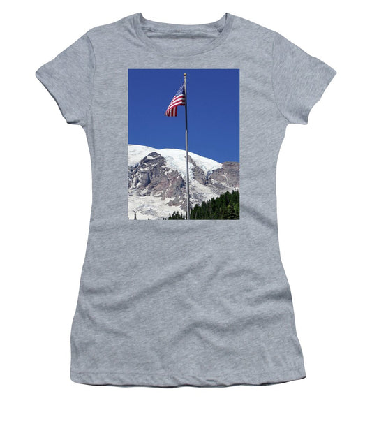 Patriotic Rainier - Women's T-Shirt - Fry1Productions
