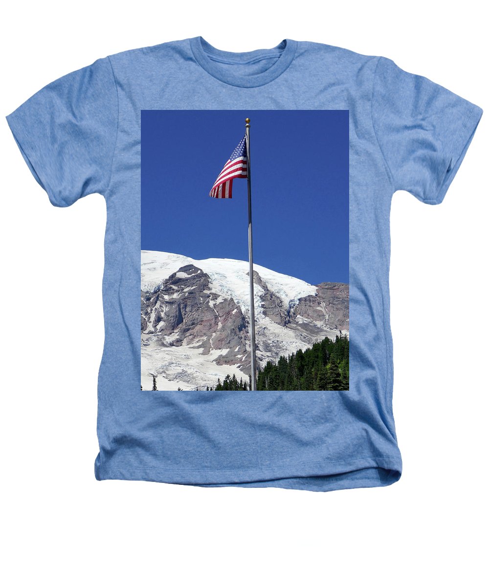 Patriotic Rainier - Heathers T-Shirt - Fry1Productions
