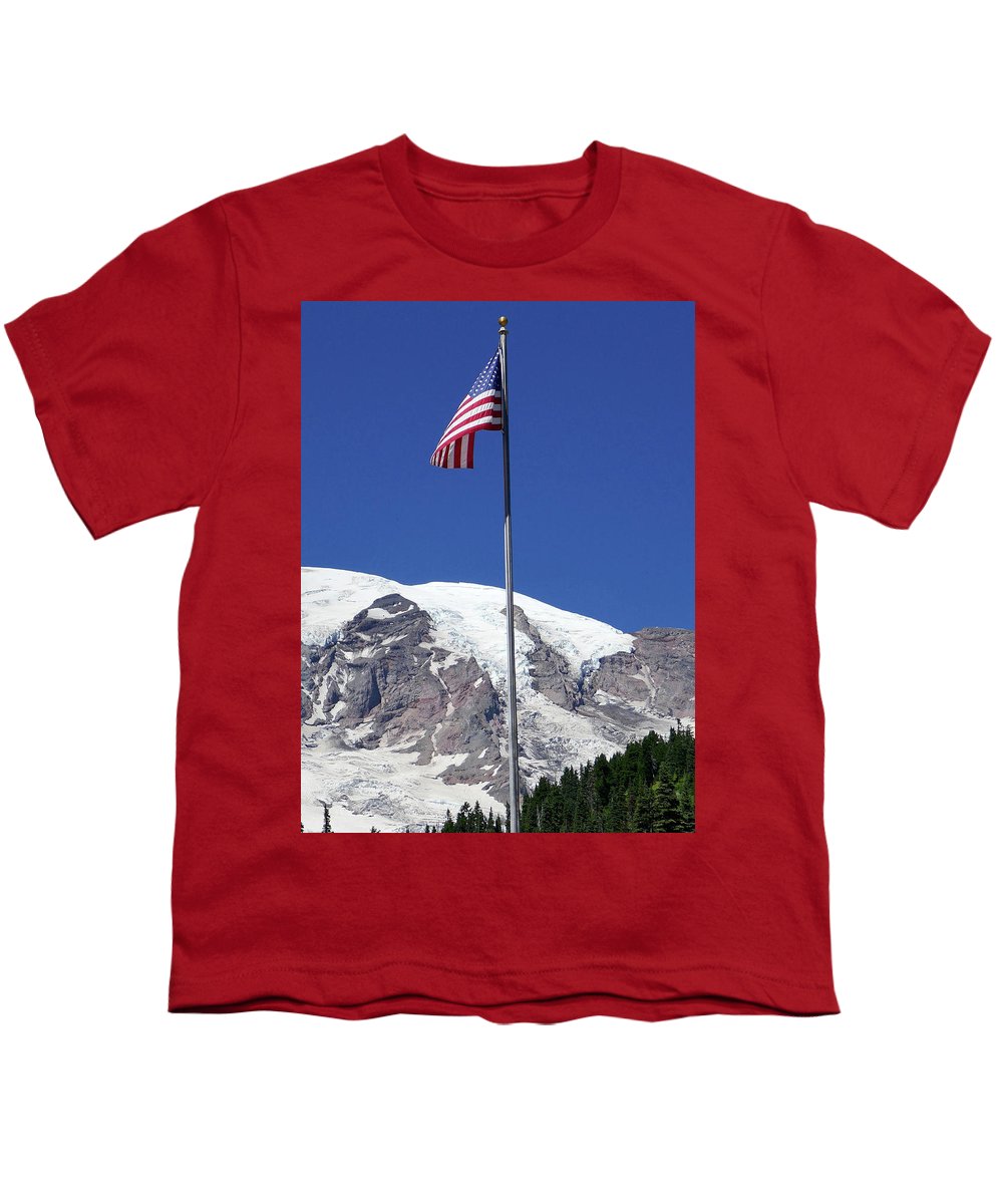 Patriotic Rainier - Youth T-Shirt - Fry1Productions