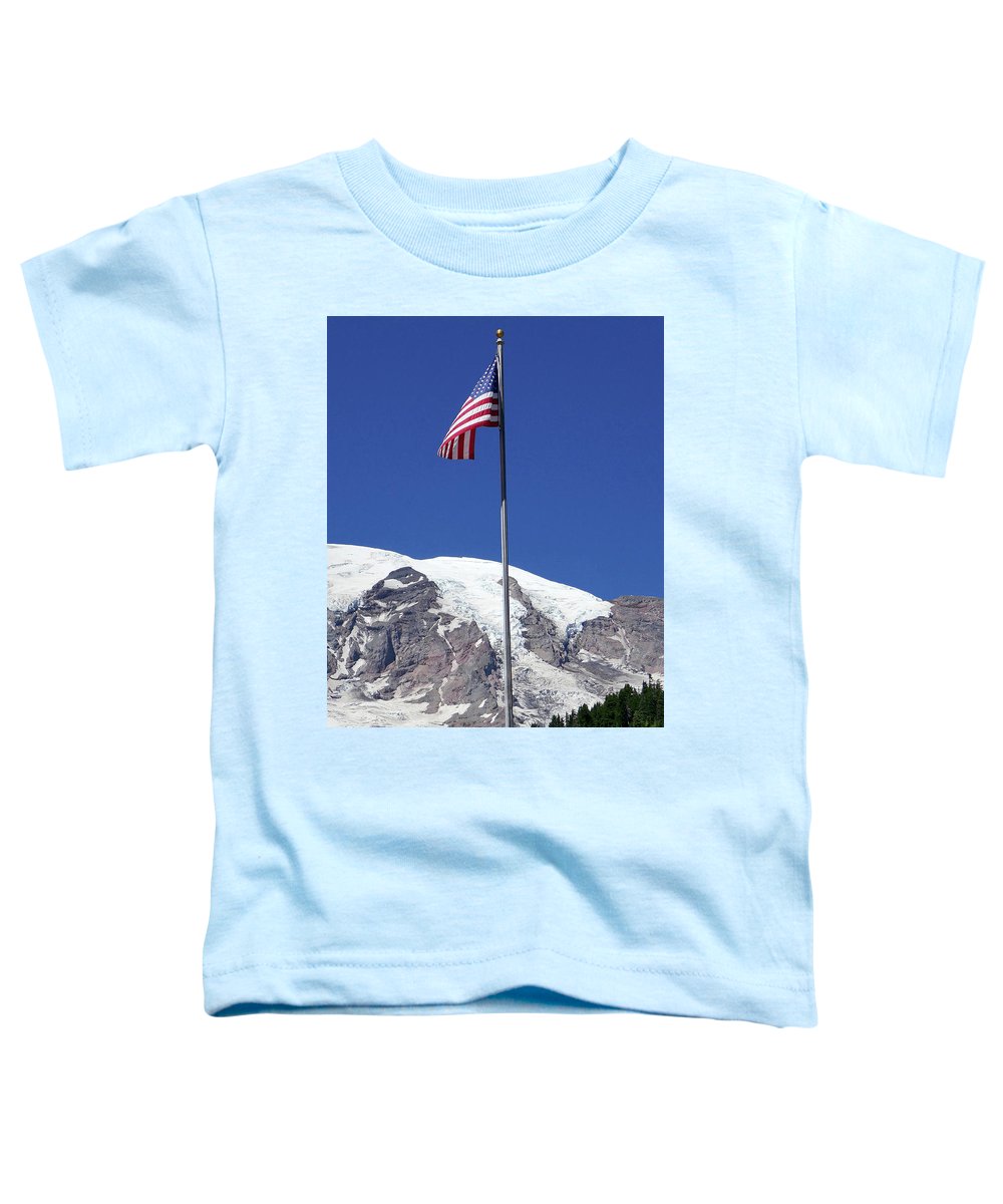 Patriotic Rainier - Toddler T-Shirt - Fry1Productions
