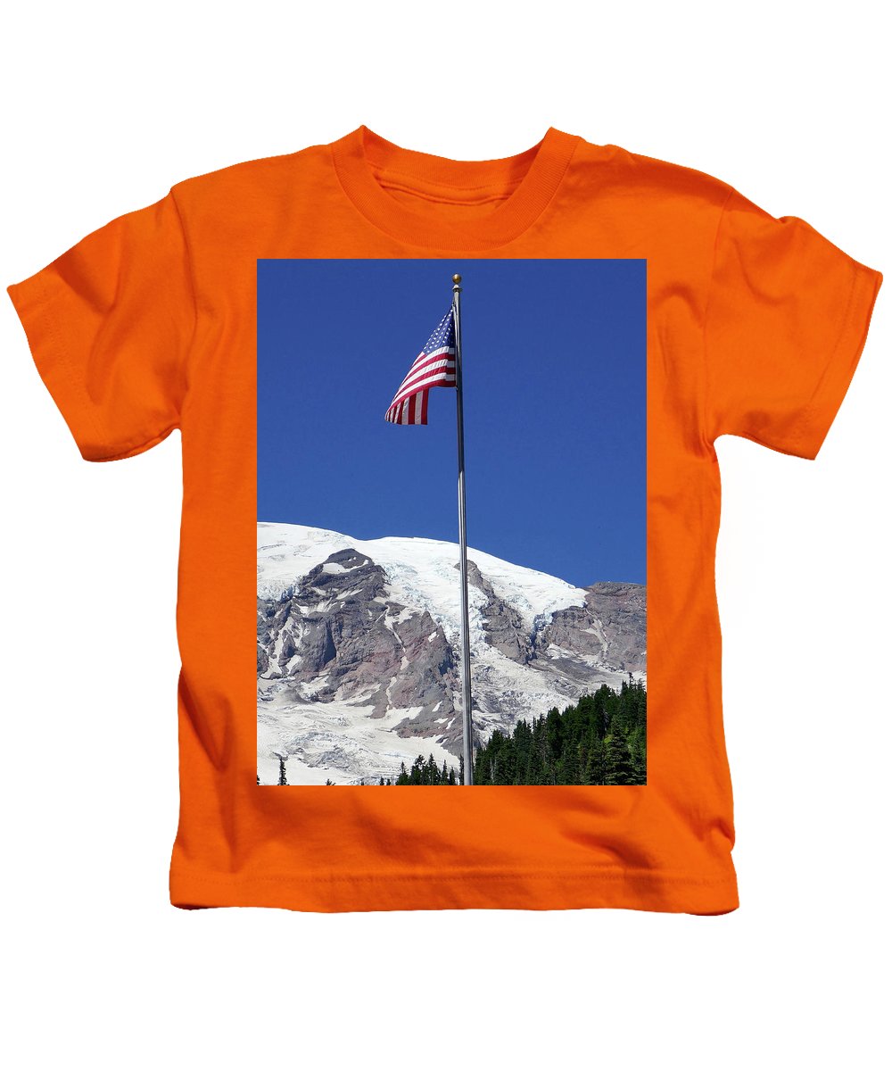 "Patriotic Rainier" - Kids T-Shirt - Fry1Productions