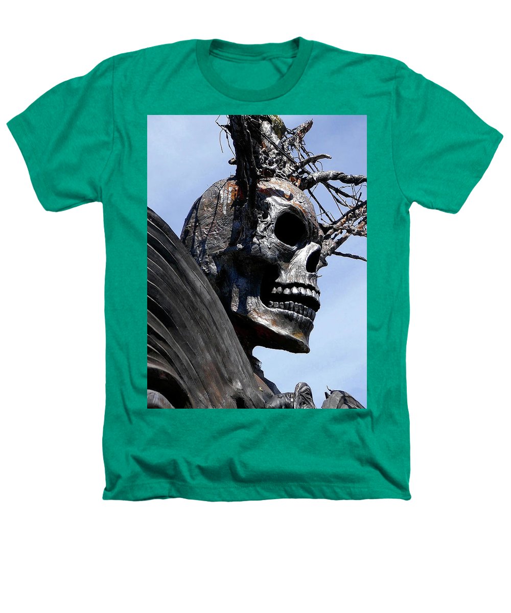 Skull Warrior - Heathers T-Shirt - Fry1Productions