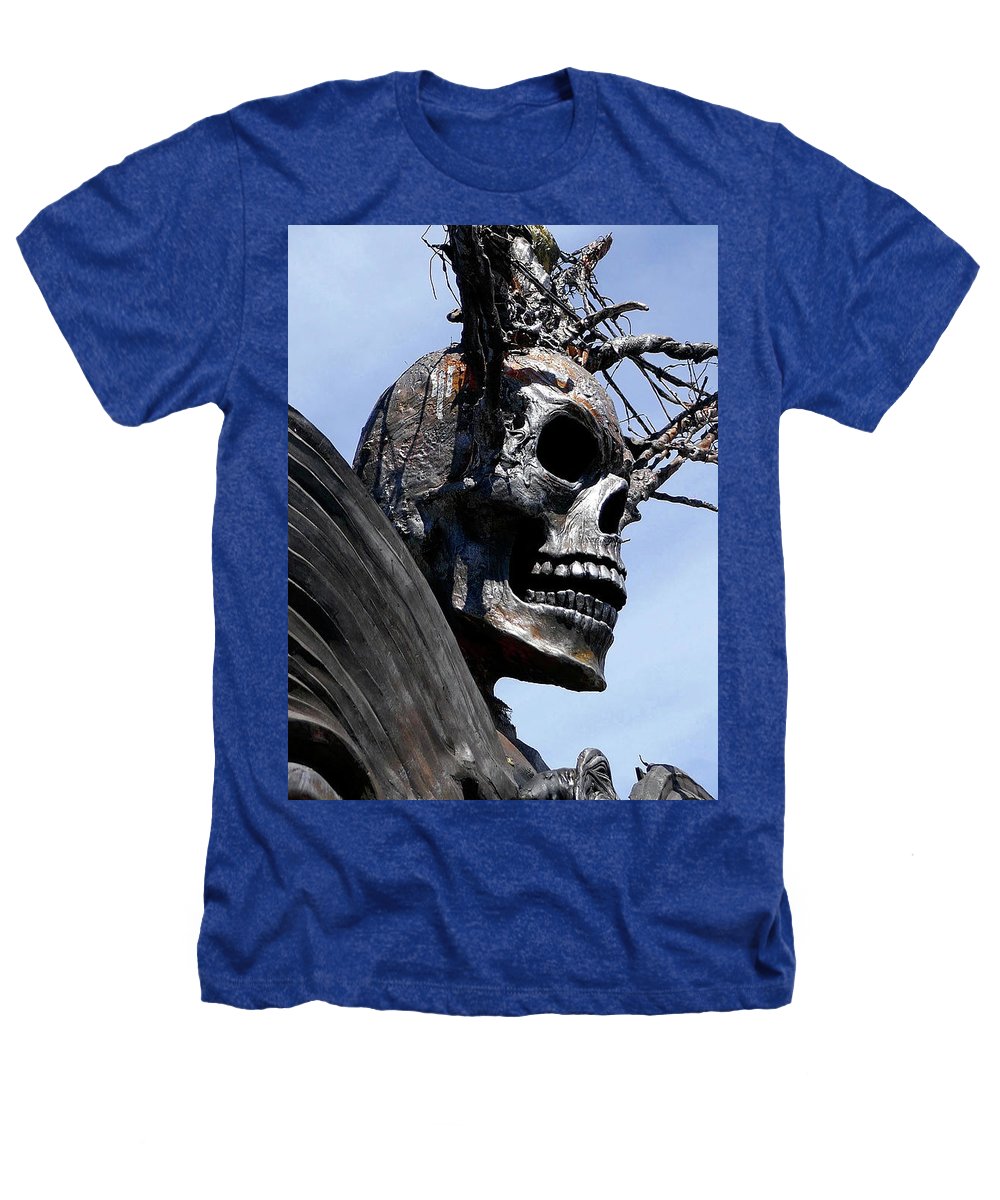 Skull Warrior - Heathers T-Shirt - Fry1Productions