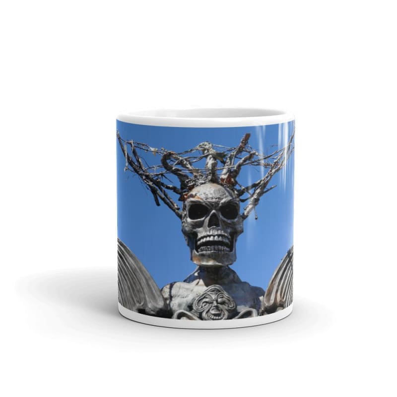 Skull Warrior Stare - 11 oz and 15 oz Ceramic Coffee Mugs - Fry1Productions