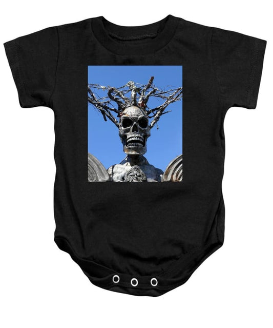 "Skull Warrior Stare" - Baby Onesie - Fry1Productions