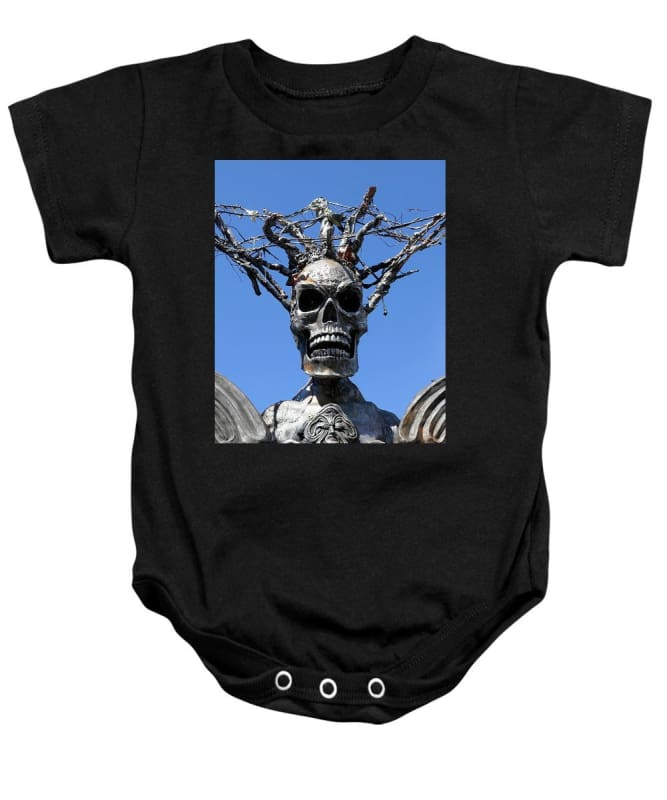 "Skull Warrior Stare" - Baby Onesie - Fry1Productions