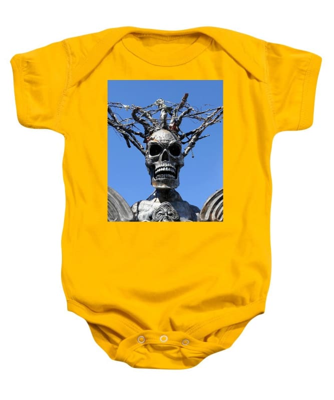 "Skull Warrior Stare" - Baby Onesie - Fry1Productions