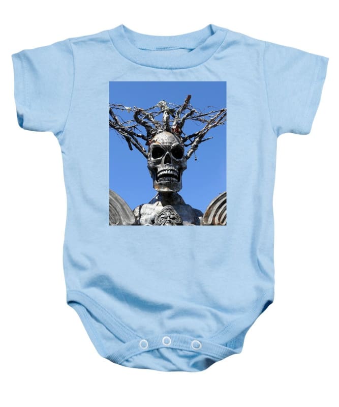 "Skull Warrior Stare" - Baby Onesie - Fry1Productions