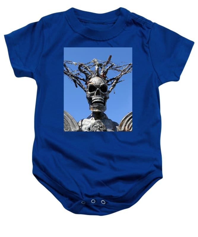"Skull Warrior Stare" - Baby Onesie - Fry1Productions