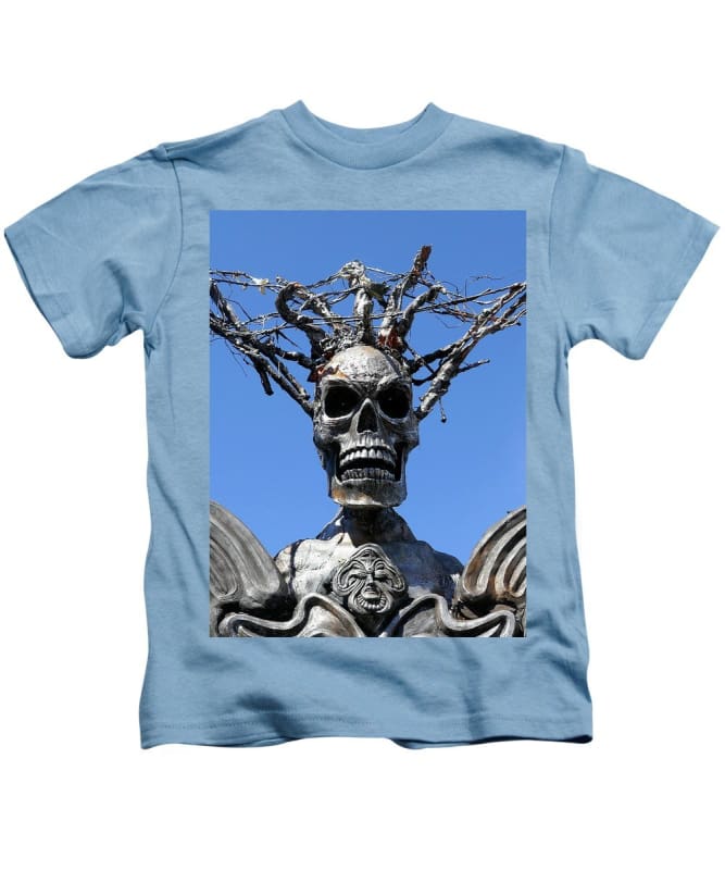 "Skull Warrior Stare" - Kids T-Shirt - Fry1Productions