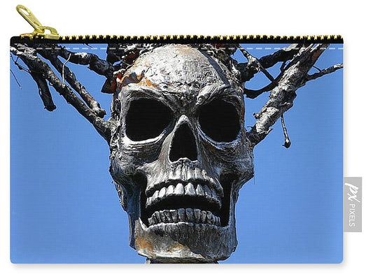 Skull Warrior Stare - Carry-All Pouch - Fry1Productions