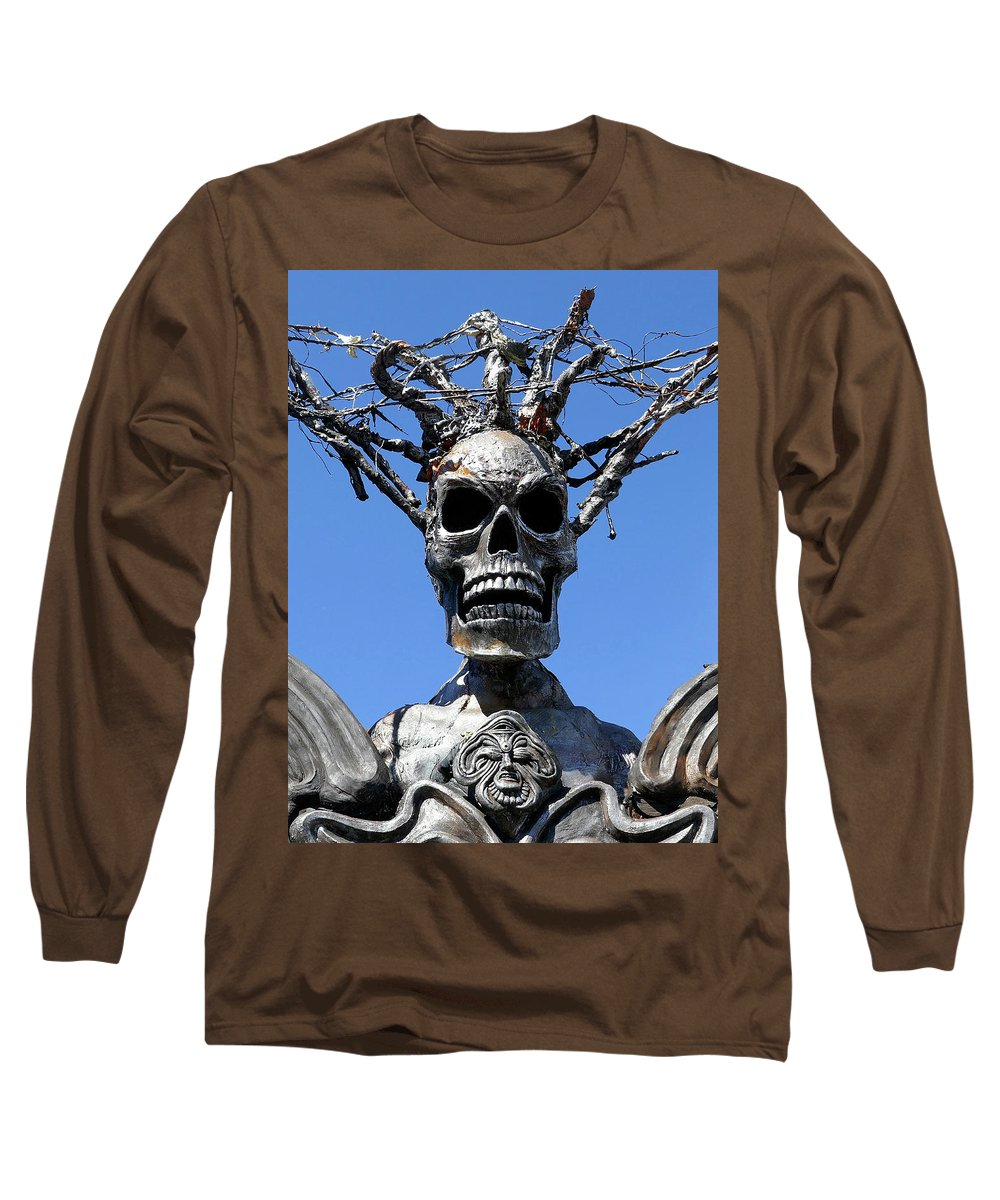 Skull Warrior Stare - Long Sleeve T-Shirt - Fry1Productions