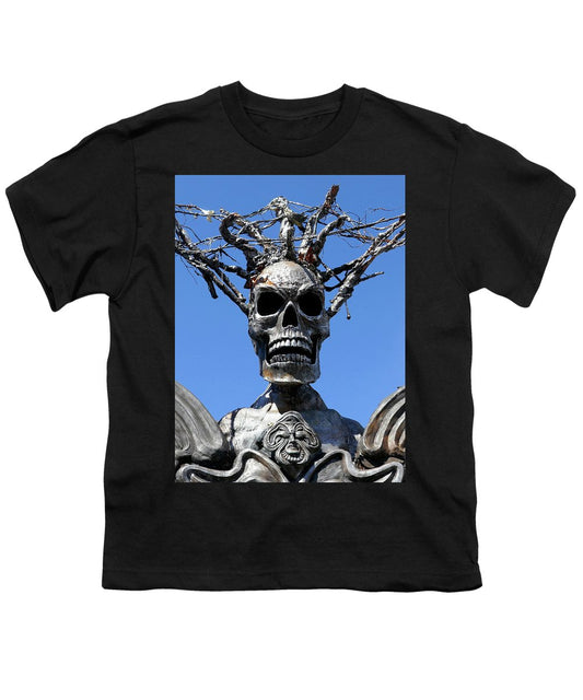 Skull Warrior Stare - Youth T-Shirt - Fry1Productions