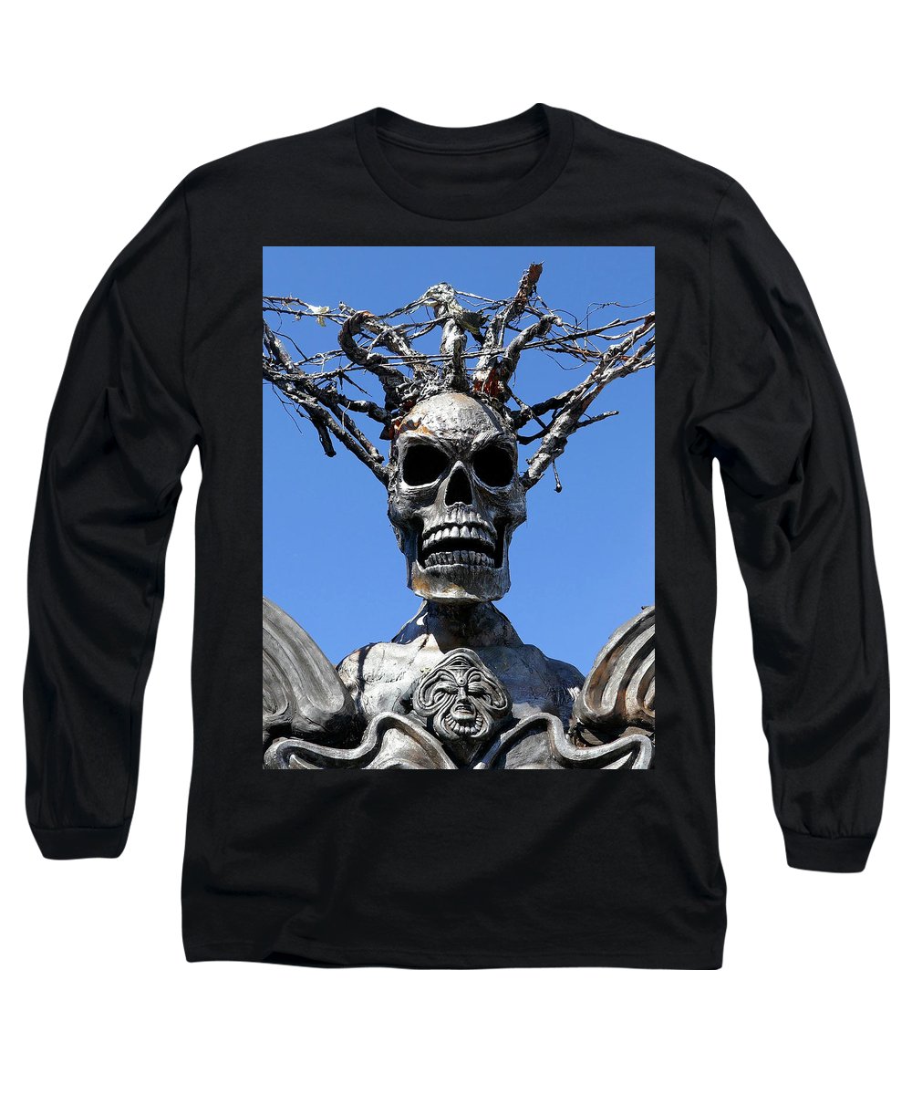 Skull Warrior Stare - Long Sleeve T-Shirt - Fry1Productions