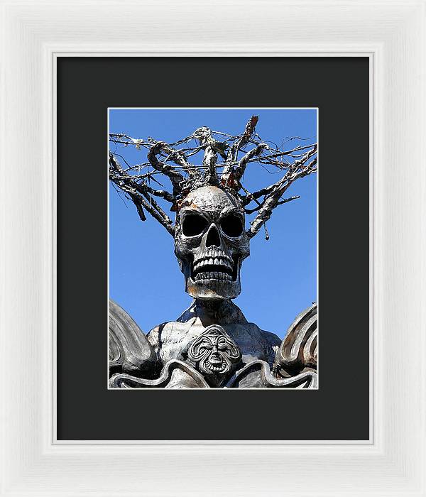 Skull Warrior Stare - Framed Print - Fry1Productions