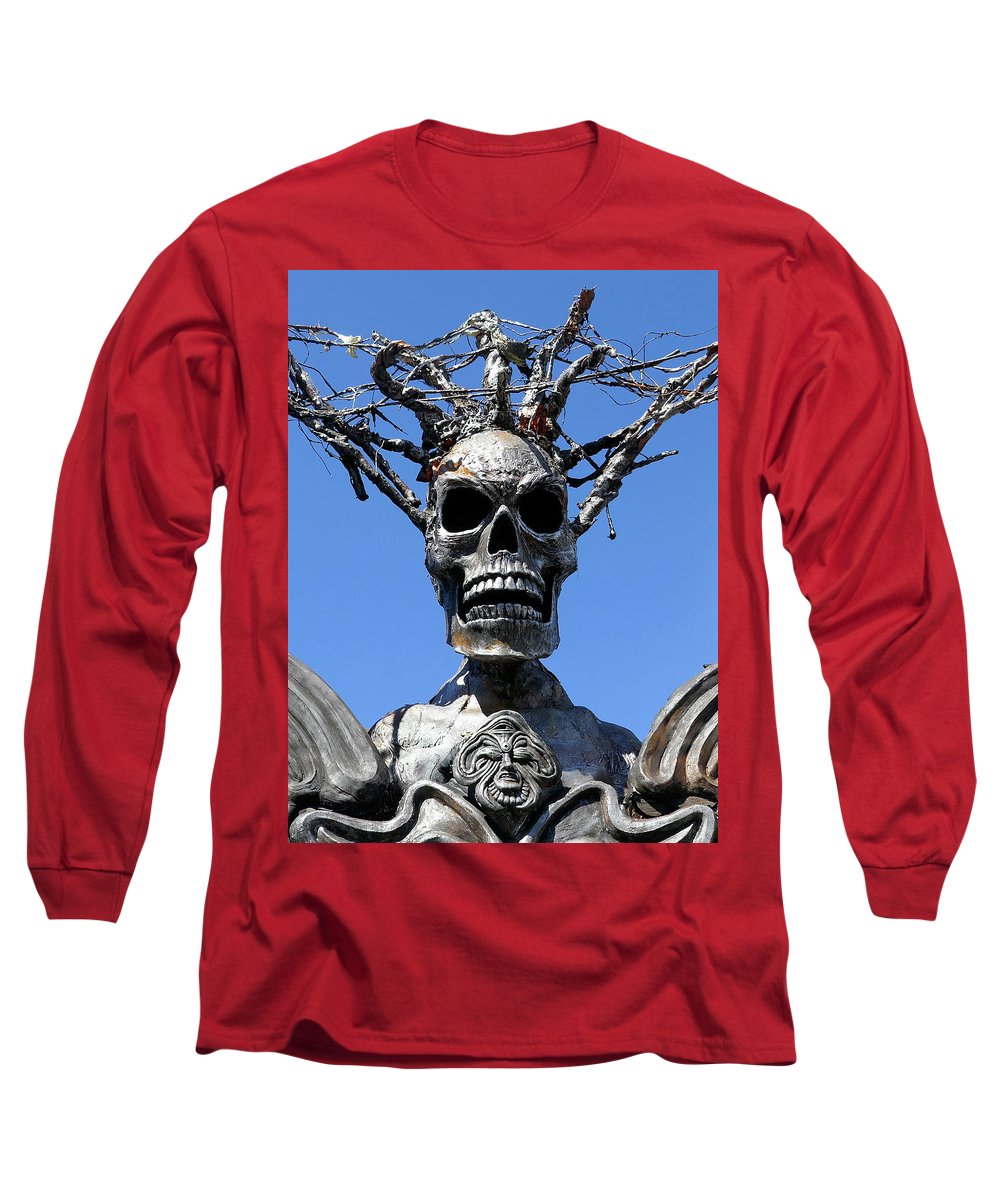 Skull Warrior Stare - Long Sleeve T-Shirt - Fry1Productions