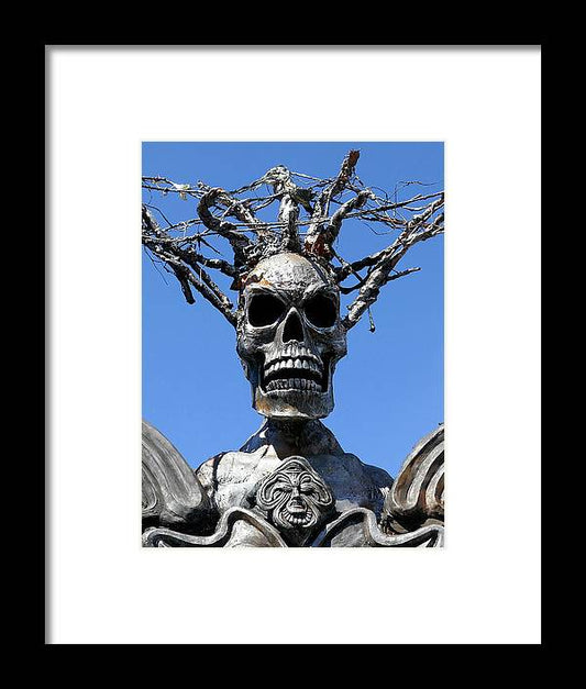 Skull Warrior Stare - Framed Print - Fry1Productions