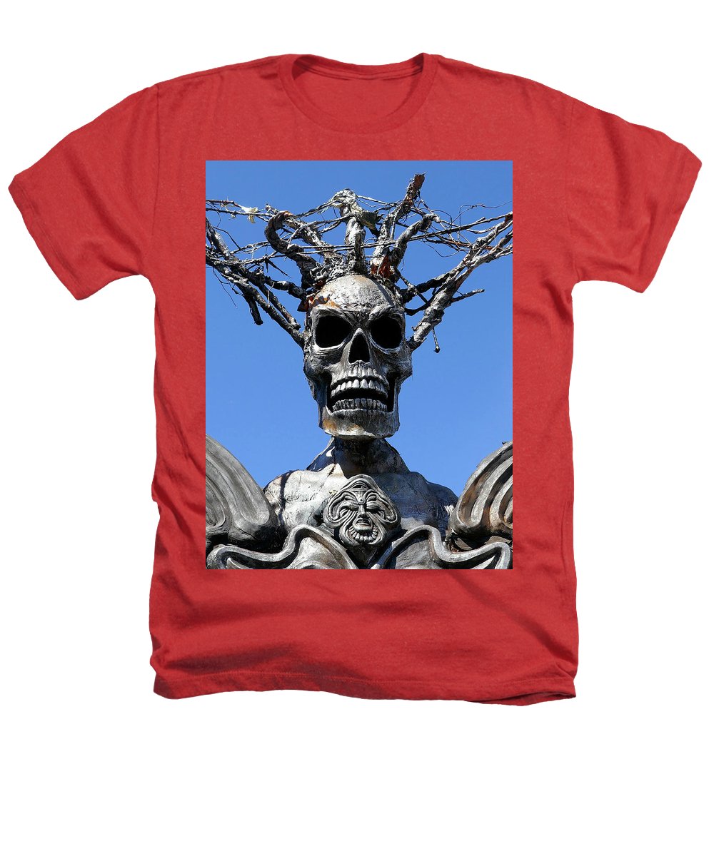 Skull Warrior Stare - Heathers T-Shirt - Fry1Productions