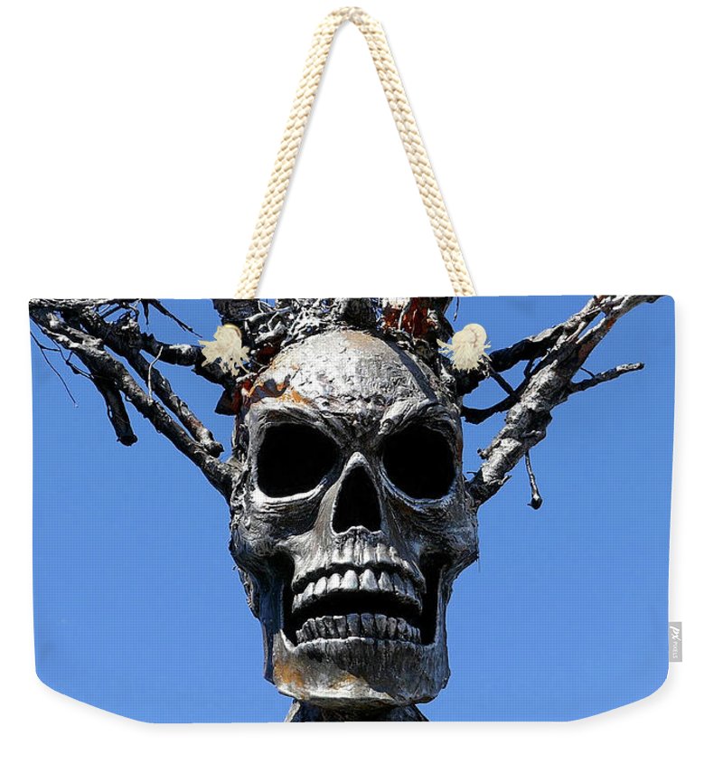 Skull Warrior Stare - Weekender Tote Bag - Fry1Productions