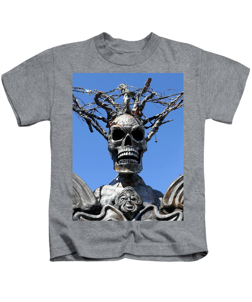 Skull Warrior Stare - Kids T-Shirt - Fry1Productions