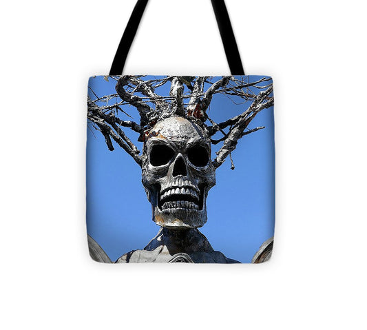 Skull Warrior Stare - Tote Bag - Fry1Productions