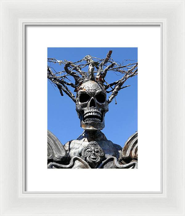 Skull Warrior Stare - Framed Print - Fry1Productions